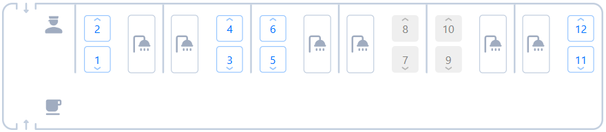 Билеты по схеме вагона Люкс в поезде Таврия